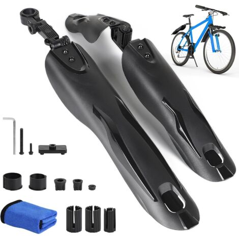 Guardabarros para bicicletas de 24/25/26/27/28/29 pulgadas, guardabarros delanteros y traseros para bicicletas de gravel y montaña, guardabarros para bicicleta con toalla. (1/5)