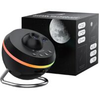 Proyector de galaxias, proyector de estrellas, planetario, luz de techo con tira de luz, proyector de galaxias de meteoritos, habitación infantil, regalo de cumpleaños, regalo de Navidad (negro)