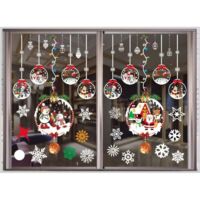 Juego de pegatinas navideñas grandes para ventanas, extraíbles, estáticas y reutilizables, de doble cara, decoraciones navideñas e invernales DIY para ventanas y escaparates.