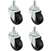 Juego de 4 ruedas de goma de 40 mm con tornillos roscados M8
