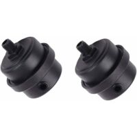Juego de 2 filtros de bajo ruido para compresores de aire, carcasa de plástico, silenciador de pistón para ventiladores, compresores de aire, calderas, etc. (1/4PT 12 mm)
