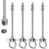 ganchos para columpio M10 de acero inoxidable 304 con rodamiento de agujas, gancho de techo con rosca de 175 mm para columpio, yoga (interior/exterior)