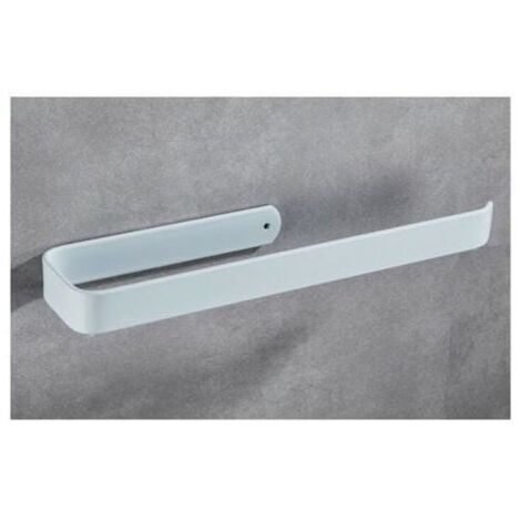 Halterung für Küchenpapier, 33 cm, selbstklebend oder bohrbar, aus Aluminium, für Küche, Bad, Schränke, vertikal oder horizontal, in Weiß (1/5)