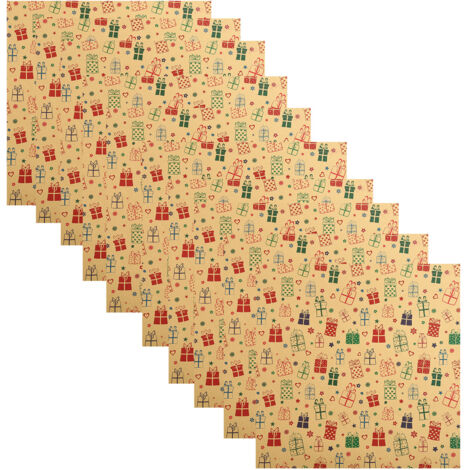 10 Weihnachtsgeschenkboxen aus Kraftpapier mit Deckeln – Große Geschenkboxen für Kleidung wie Kleider, Pullover, Mäntel und Hemden in verschiedenen Größen (1/5)