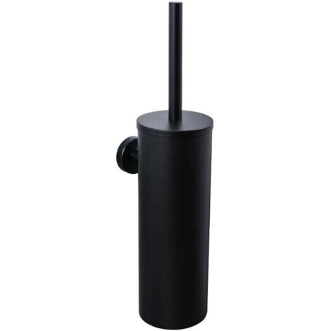 Toilettenbürste aus Edelstahl, Wandmontage, Toilettenbürste mit antibakteriellem Bürstenhalter, Toilettenbürste für Toiletten (schwarz) (1/4)