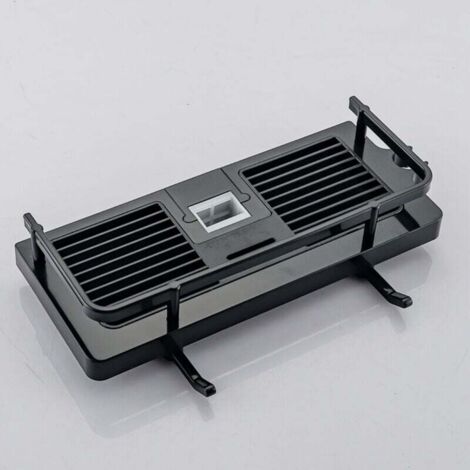 Duschregal ohne Bohren, Seifenhalter für die Aufbewahrung und Organisation im Badezimmer, mit 4 Haken und 2 Duschablagen, passend für 18–25 mm Duschstangen, Grau (1/4)