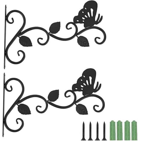 Pièce Support de plante mural, support de plante mural de balcon, crochet de plante, crochet de plante mural, pour lanterne de mangeoire à oiseaux (1/4)