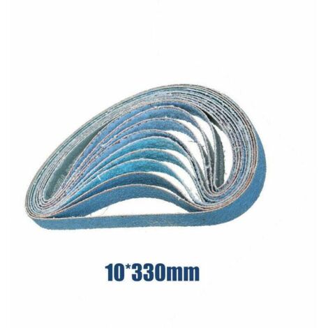 120 Schleifbänder 10x330 Mm – Set Korn 60/80/120 (Aluminiumoxid) Für Holz, Metall & Kunststoff
