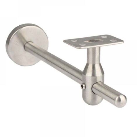 Verstellbare Handlaufhalterung – Wandhalterungen aus Edelstahl für Flure, Handlaufbasis aus poliertem Edelstahl zur Wandmontage, Flurgeländer, antiker Handlauf, 150 mm (1/4)