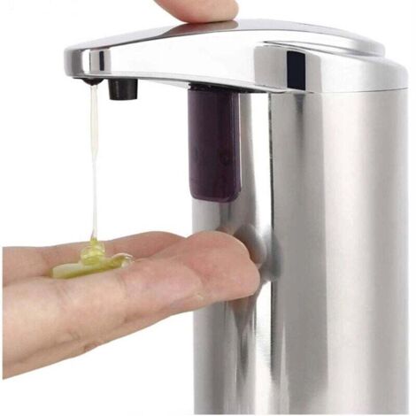 220 ml Edelstahl Automatischer Sensor Seifenspender Sensor Seifenspender (1/4)