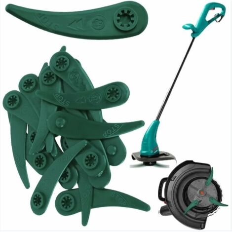 20 Stück Kunststoff-Ersatzklingen für Rasentrimmer, Kunststoff-Rasentrimmerklinge, Rasentrimmerklinge für Bosch Durablade Art 23-18 LI Art 26-18 LI Rasentrimmer (1/5)