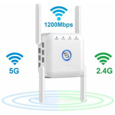 AC24 Dualband-WLAN-Signalverstärker, 1200 M, WLAN-Repeater für die Wandmontage (weiß)
