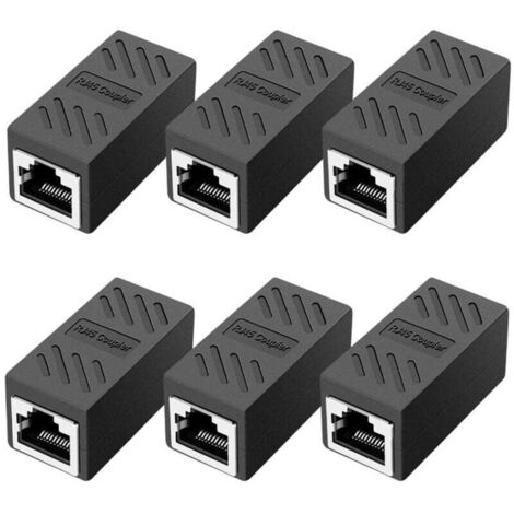 Stück RJ45-Koppler, Netzwerkkoppler, Ethernet-Anschlüsse, geschirmter Inline-Koppler für Cat7/Cat6/Cat5e/Cat5 Ethernet-Kabel-Verlängerungsstecker – Buchse auf Buchse (1/4)