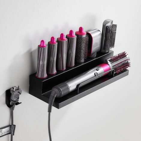Wandhalterung für Dyson Airwrap Styler Haartrockner, Lockenstab und 7 Aufsätze, Aufbewahrungsset für Wandhalterung aus Edelstahl, 3813,87 cm (1/4)
