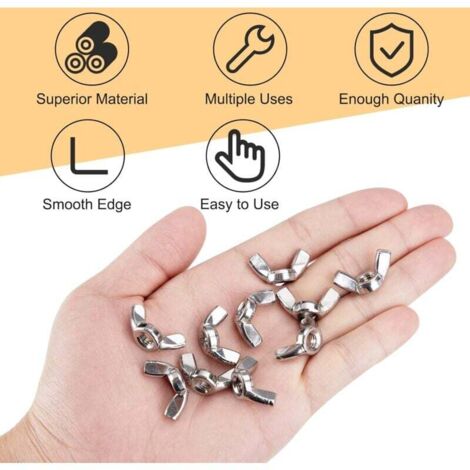 25 Stück M8 Flügelmuttern Edelstahl, Schmetterling Flügelmuttern Sortiment Kit, Metrische Gewinde M8 Schmetterlingsmutter, Schmetterling Muttern, Schraub Flügelmuttern 25 Stück M8 Flügelmuttern Edelstahl, Schmetterling Flügelmuttern Sortiment Kit, Metrische Gewinde M8 Schmetterlingsmutter, Schmetterling Muttern, Schraub Flügelmuttern