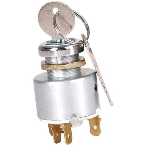 Zündschalter, Universal-Motorstartschalter, 12 V Zündsteuerschalter, 3 Positionen EIN/AUS mit Schlüssel, geeignet für Motorräder, Traktoren, Autos und Boote (1/4)