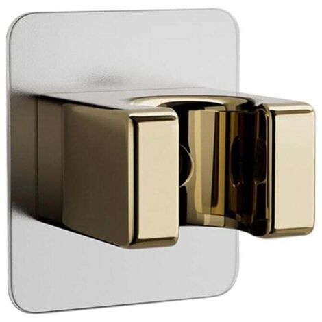 Duschkopfhalterung ohne Bohren, ohne Bohren, ABS-Material, Wandmontage, Gold (1/4)