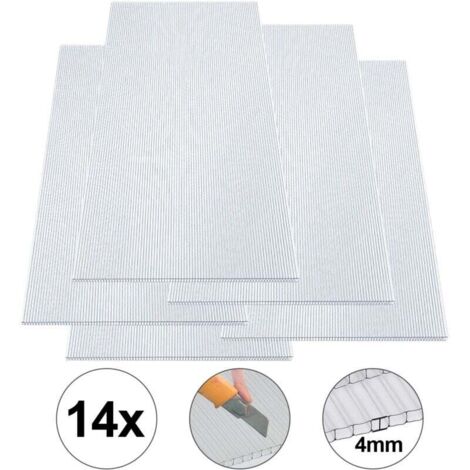 Doppelwanddämmung 14x 4mm Hohlkammerplatte Hohlkammerwandplatte Stegplatten (1/4)