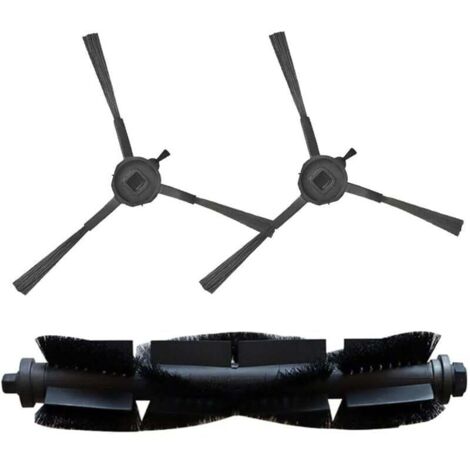 Lot de 3 brosses latérales principales pour aspirateur robot EZVIZ RE4/RE4 Plus/RE5/RE5 Plus, 1 brosse rouleau principale, 2 bros (1/4)
