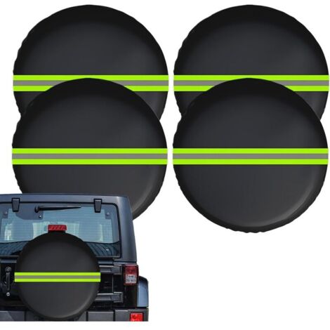 4er-Set Autoreifenabdeckungen, winddicht, wasserdicht, staubdicht, reflektierend, Staubschutz für den Außenbereich, Reisen, Garage, Anhänger, Camping, Parkplatz, Zuhause, Wohnwagen