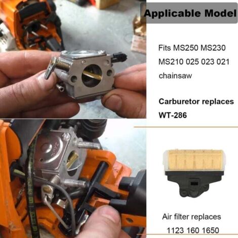 Vergaser Kit Für Kettensägen – Passend Für Stihl MS210/230/250, 021/023/025, Inkl. Luftfilter, Metallbauweise