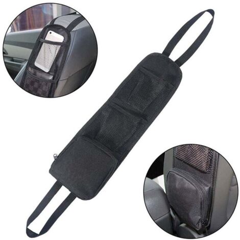 Seitlicher Sitzorganizer, Aufbewahrungstasche, Handyhalterung, Netztasche für alle Beifahrersitze in Pkw und Lkw