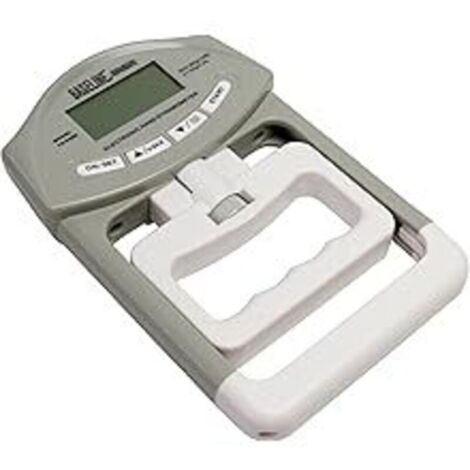 Tragbarer digitaler Dynamometer – Kraftmessung – automatische Erfassung – elektronischer Griff – 90 kg – Grau (1/4)