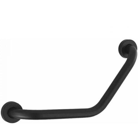 44 cm gebogener Sicherheitshaltegriff für Badezimmerdusche aus schwarzem 304 Edelstahl