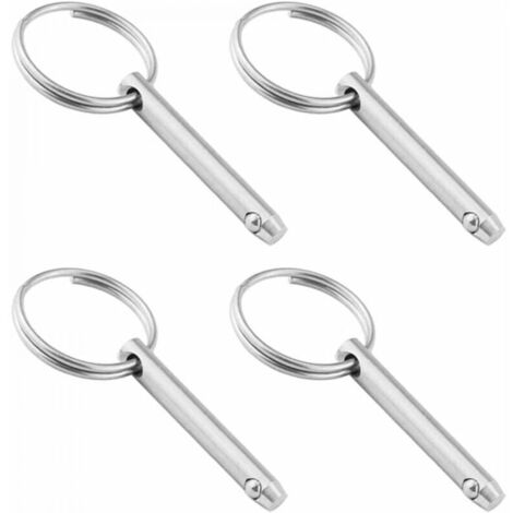 4 Stück Schnellspann-Kugelstifte, 6 mm Durchmesser, Schnellspannstifte aus Edelstahl 316 mit federbelastetem Kugelende