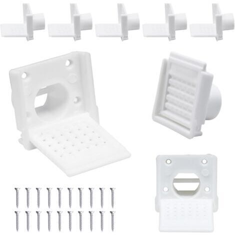Lot de 8 réducteurs d'entrée de ruche d'abeilles blanches, kit de démarrage portable pour ruche d'abeilles, réducteur d'entrée en plastique pour ruche d'abeilles, fournitures d'apiculture