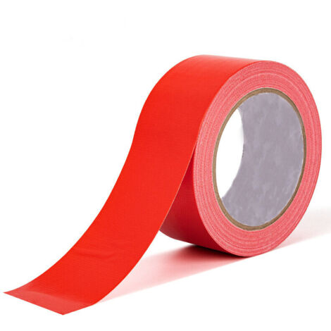 Einseitiges Gewebeklebeband in rot (44mm breit x 10 Meter lang) (1/2)