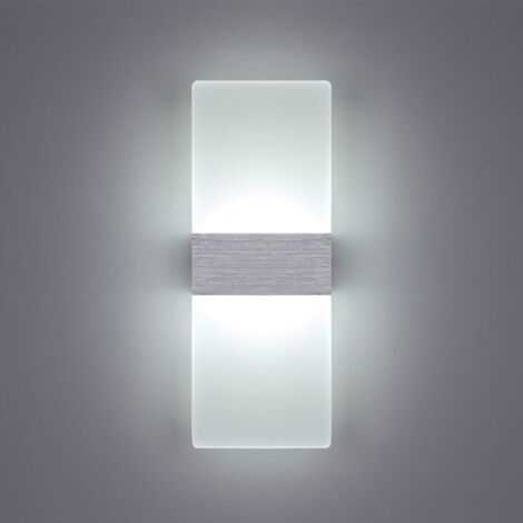 6W LED Wandleuchte Innen 6000K Kaltweiß Acryl Wandlampe Modernes Design Größe: 29 x 11 cm. Es dient zur Dekoration von Wohnzimmer, Schlafzimmer, Flur, Treppenhaus, Arbeitszimmer usw. (1/5)