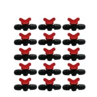 20er-Pack 16-mm-PE-Tropfstoppventile mit Steckverriegelung – schaltet den Wasserfluss ein/aus.