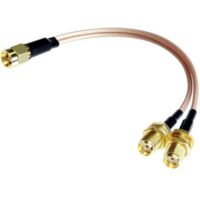 Cable répartiteur SMA male vers double SMA femelle, fil séparateur RG316 Y à faible perte, adaptateur d'antenne 4G LTE, cable séparateur 50 Ohm, 17cm