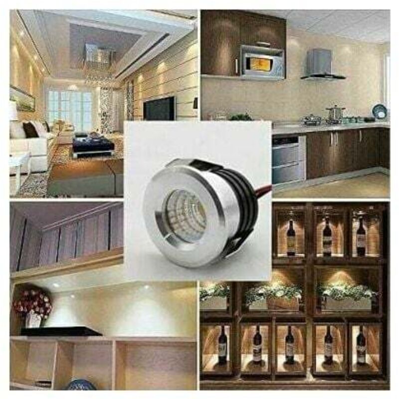Faretti Led da Incasso per Cartongesso,4 Pezzi, 3W Faretti Led Soffitto, IP44 AC 220-230V Faretto LED Interno Alluminio Ultrasottili 15mm Per Luci Cucina Bagno Camper (Bianco, Bianco Caldo 3000K