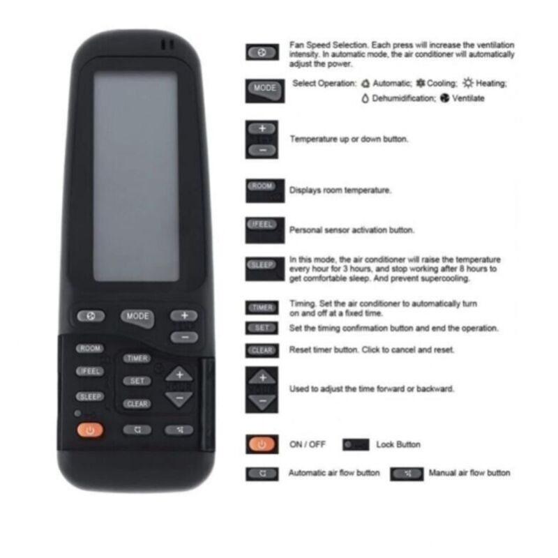 OriGlam Telecomando Di Ricambio Per Condizionatore D'aria Electra - Foto 10