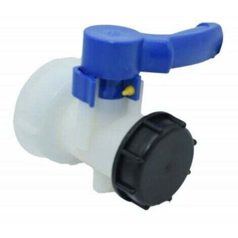 Valvola per serbatoio IBC da 1000 litri, valvola a farfalla in plastica integrata da 2"/62 mm, DN40 (62 mm) (1/4)