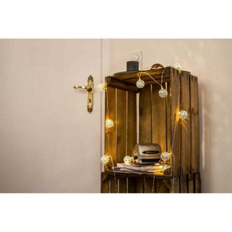 Lampada Appesa Da Giardino Stile Marocchino Con LED Solari - 20 Luci, Metallo Smaltato, Altezza 33 Cm