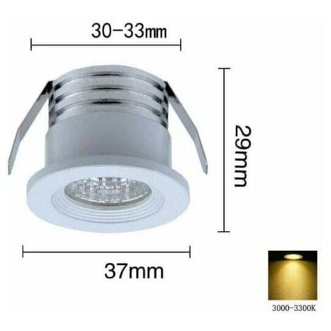 Yangtek 4 X Mini Recessed LED Spotlights 3W Warm White, Mini LED Spotlight Light - Foto 5