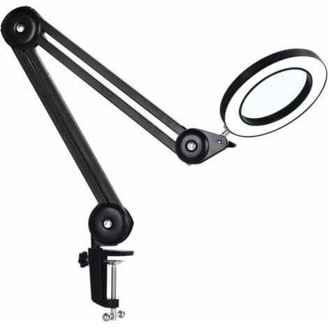 5x Lente d'ingrandimento Lampada da terra vertical Lampada da pavimento in vetro regolabile Rotolamento diottrie Salon SPA Beauty Makeup Light