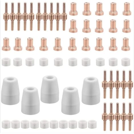 65 pezzi PT31 Consumabili al plasma Parkside Plasma Cutter Cut 30 40 50 Consumabili per macchina da taglio al plasma Accessorio per taglierina al plasma Elettrodo Punta Ugello