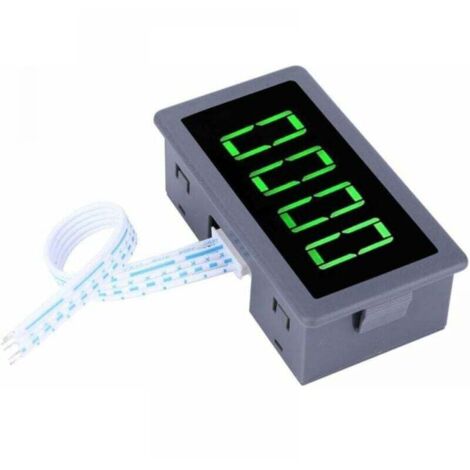 Contagiri digitale a LED DC 8-24V 40mA 0-9999RPM 4 Tachimetro + sensore NPN Rilevatore Interruttore di prossimità Verde per misurazione della velocità di rotazione (Verde)