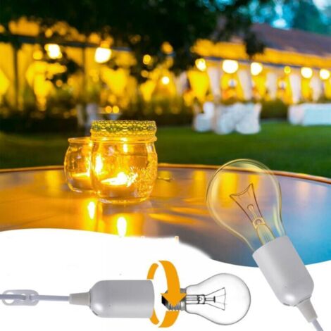 YHUS Edison vite ES E27 portalampada portalampada a sospensione, pratica presa a sospensione con anello e ingresso filettato da 10 mm (bianco
