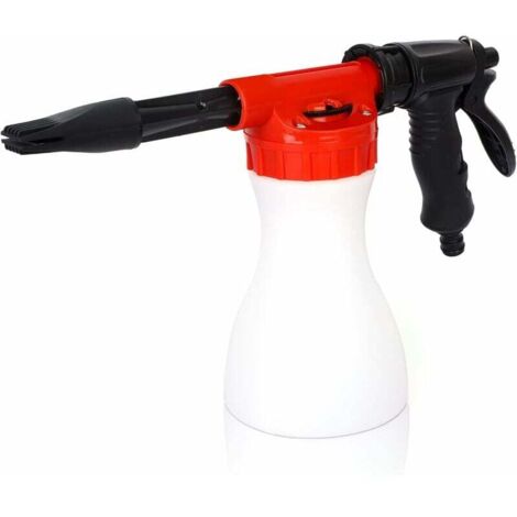 Pistola a schiuma, pistola a spruzzo regolabile da 900 ml collegata al tubo da giardino universale, pistola a spruzzo per auto, pulizia della casa, irrigazione del giardino