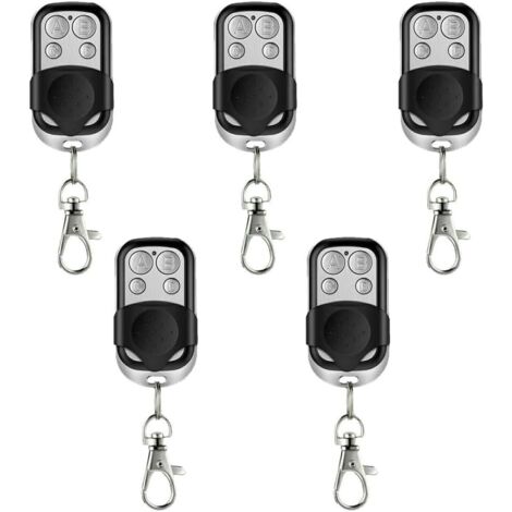 Set di 5 telecomandi universali autoapprendenti per cancelli automatici e garage, frequenza 433,92 MHz con codice fisso e batteria inclusa (1/5)