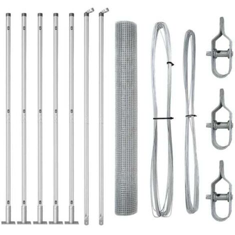 MAANTA: Palo Per Tende A Vela - 275cm - Acciaio Zincato -Con Base 75