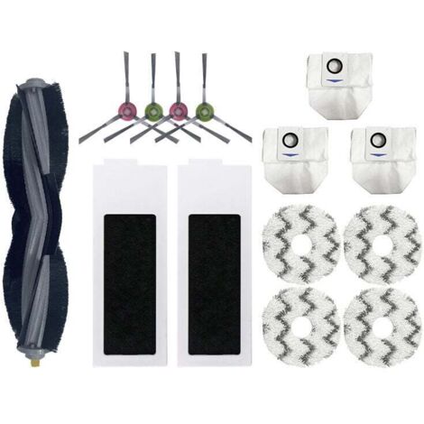 Accessori per aspirapolvere Ecovacs Deebot X1 Omni / X1 e Omni / X1 Turbo, 1 Spazzola Principale, 4 Spazzole Laterali, 4 Mop, 2 Filtri, 3 Sacco (1/4)