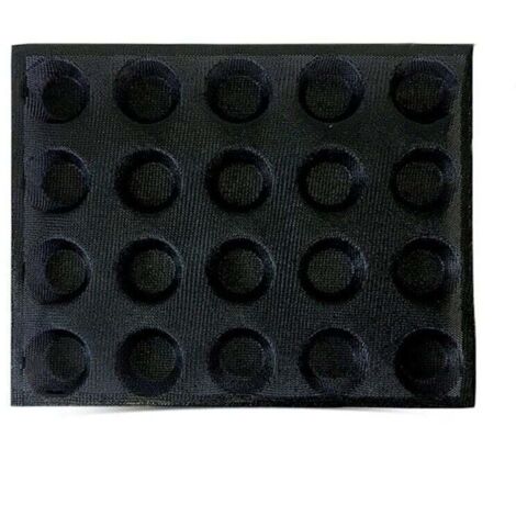 Molde de silicona con 20 agujeros para tartas, minimodelo T, para pizza, hamburguesas, pan, bandeja antiadherente para hornear (1/4)