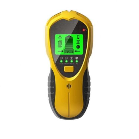 Rilevatore di metalli da parete 4 in 1 con display LCD, rilevatore di montanti, rilevatore con batteria da 9 V per il rilevamento di metalli, cavi elettrici, montanti in legno in pareti, pavimenti e s (1/4)