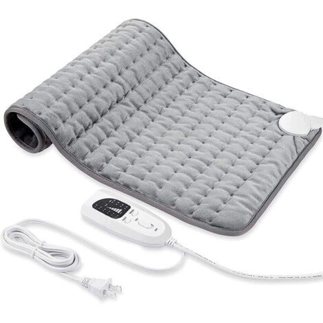 Termoforo Elettrico Cervicale e Spalle, Schiena, Cuscino Termoforo Elettrico 138 x 42 cm, 6 livelli di temperatura con 4 timer, cuscino riscaldante per schiena, Lavabile